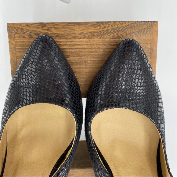Riverberry black vegan leather snake slingback - Picture 2 of 7